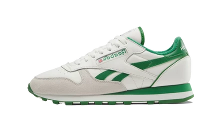 Кроссовки Reebok Classic Leather 1983 Vintage, бело-зеленые