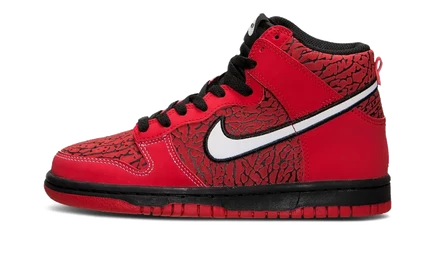 Кроссовки Nike Dunk High GS Red Elephant, красные