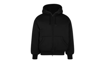 Худи Supreme x The North Face утепленное на молнии, черное
