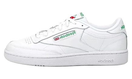 Кроссовки Reebok Club C 85 INT, бело-зеленые