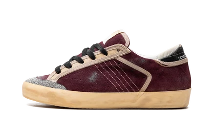Кроссовки Golden Goose Super-Star Penstar, винные/черные