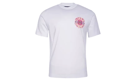 Мужская футболка Amiri Sun Logo, бело-красная