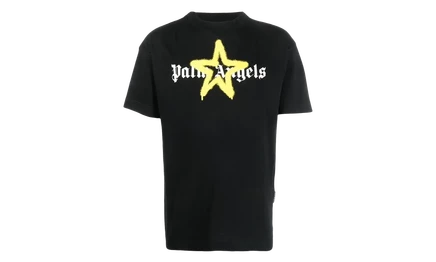 Мужская футболка Palm Angels Star Logo, черно-желтая