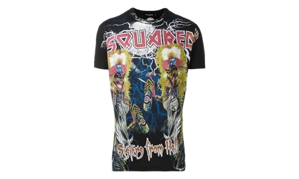 Мужская футболка DSquared2 Sisters From Hell, черная