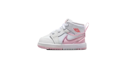 Кроссовки Jordan Air Jordan 1 Mid TD, бело-красно-розовые