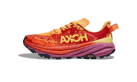 Женские кроссовки hoka speedgoat 6, шербетно-свекольные