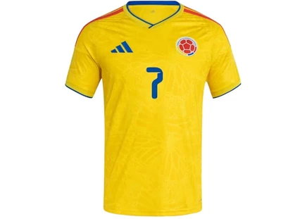 Мужская футболка Adidas Colombia 2026 домашняя, желтая