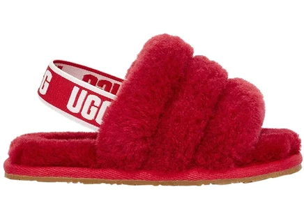 Детские слайды Ugg Fluff Yeah, красные