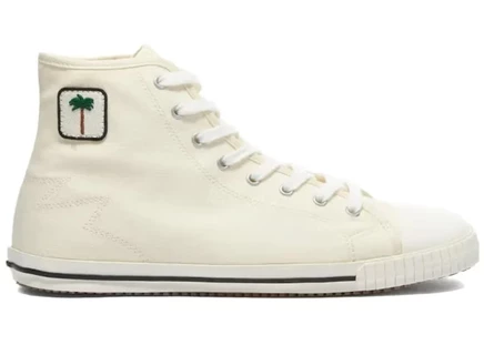 Мужские высокие кроссовки palm angels high top vulcanized, white