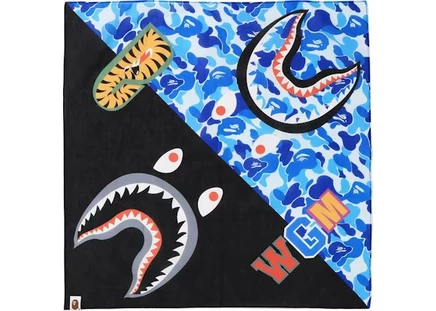Мужская бандана Bape ABC Shark, синяя