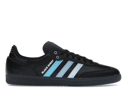 Мужские кроссовки adidas samba adv, черно-бело-голубые