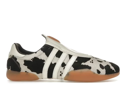 Женские кроссовки Adidas Taekwondo Mei, молочно‑белые с коровьим принтом
