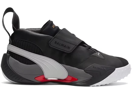 Мужские кроссовки Puma x Balmain Court, черные/ярко-красные
