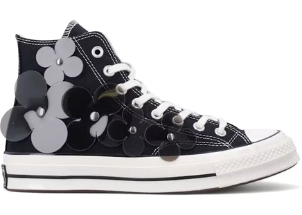 Converse Chuck 70 Hi 3-D Flourish Black Translucent Flowers translucent flowers