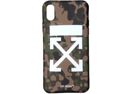 Мужской чехол Off-White для iPhone X, камуфляж/белый