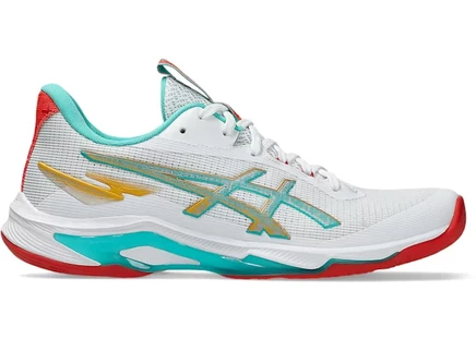 Женские кроссовки Asics Netburner Ballistic FF 4, белые/бирюзовые