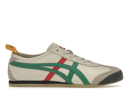 Мужские кроссовки Onitsuka Tiger Mexico 66, светло-зелёный/красный/жёлтый