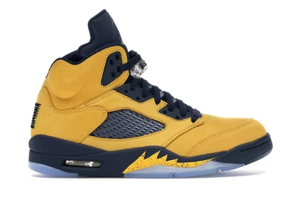 Мужские кроссовки Jordan 5 Retro Michigan (2019), желто-синие