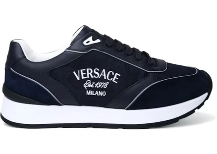 Мужские кроссовки Versace Milano, синие/темно‑синие