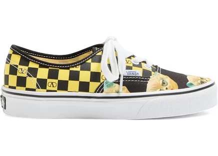 Мужские кеды Vans x Valentino Checkerboard, черно-желтые