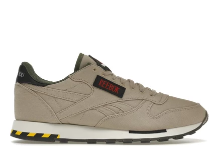 Мужские кроссовки Reebok Classic Leather Ghostbusters, белые/черные/желтые