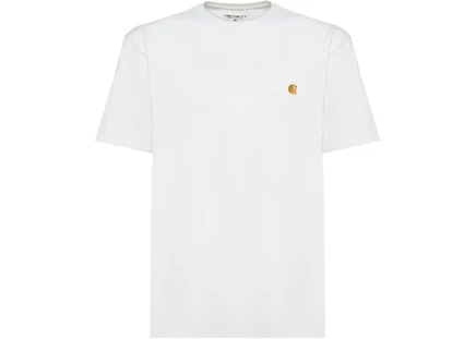 Мужская футболка Carhartt WIP Chase, бело-золотая
