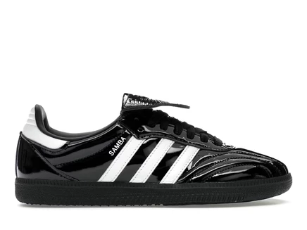Женские кроссовки Adidas Samba LT, черные лакированные