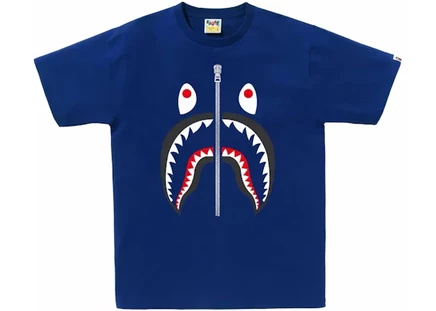 Мужская футболка Bape Shark Tee, темно-синяя