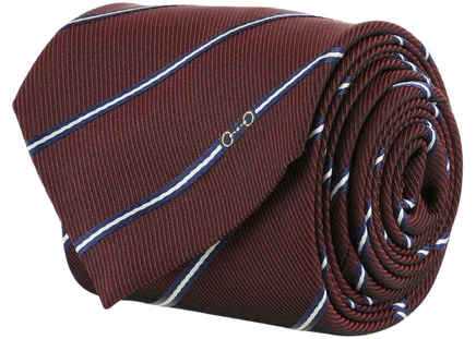 Мужской шёлковый галстук Gucci Horsebit, красно-синий
