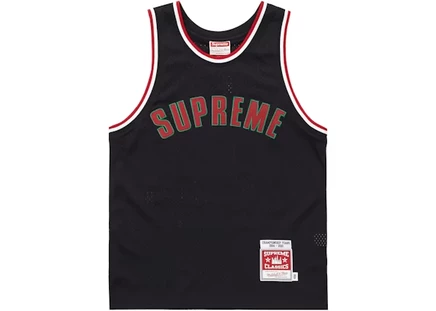 Мужская баскетбольная майка Supreme Mitchell & Ness, черная