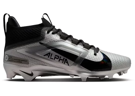 Мужские кроссовки Nike Alpha Menace 4 Elite Saquon Barkley, серебристый металлик