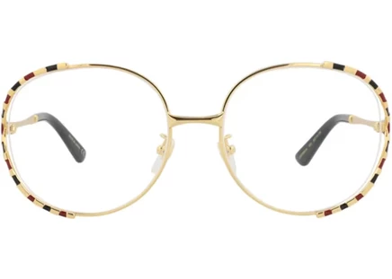 Оправа Gucci GG0596OA круглая металлическая, золотистая