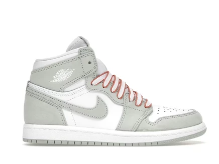 Детские кроссовки Jordan 1 Retro High OG Seafoam, мятно‑белые