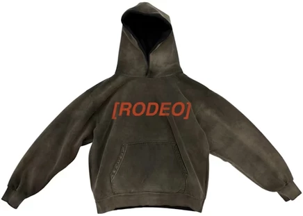 Мужская толстовка-худи Travis Scott Rodeo 10 Years Logo, черная