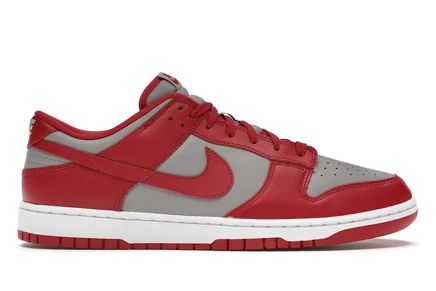 Мужские кеды Nike Dunk Low Retro UNLV 2021, серо-белые/красные