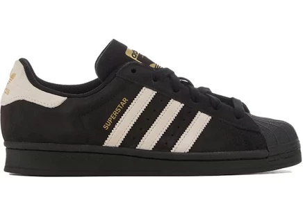 Женские кроссовки Adidas Superstar Core Black, черные/золотистые