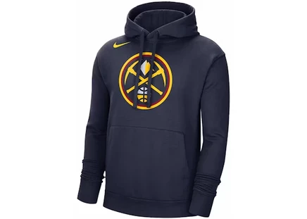 Мужское флисовое худи Nike NBA Denver Nuggets Pullover, темно‑синее