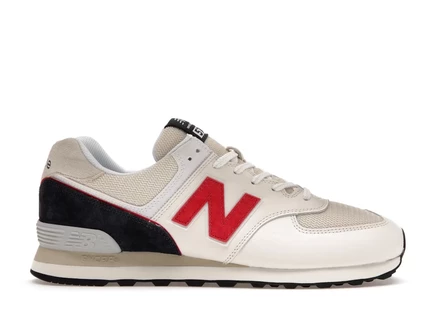 New Balance 574 White Red Navy white/light grey/red/navy