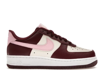 Мужские кроссовки Nike Air Force 1 Low ’07 Valentine’s Day, кремово-бордовые