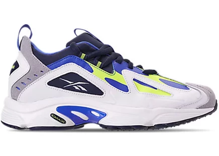 Мужские кроссовки Reebok DMX 1200 Low, белые/неоново-лаймовые/тёмно-синие