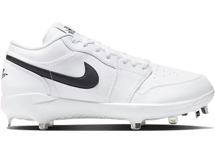 Мужские кроссовки Jordan 1 Retro Low Metal, бело-черные