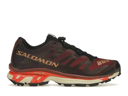 Унисекс кроссовки salomon xt-4, темно-коричневые/мокко/огненно-красные