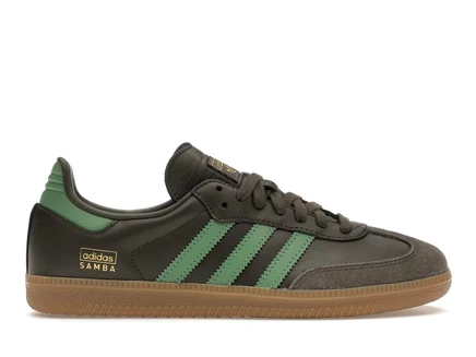 Мужские кроссовки Adidas Samba OG, оливково‑зеленые