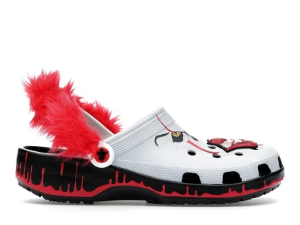 Мужские сабо Crocs Classic Clog Pennywise, бело-красные