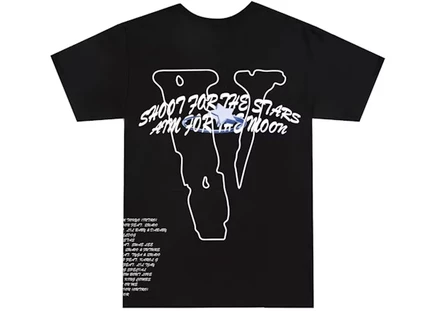Мужская футболка Pop Smoke x VLONE Tracklist, черная