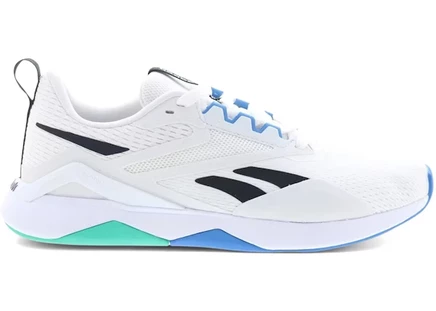 Мужские кроссовки Reebok Nanoflex TR 2.0, бело-черно-зеленые