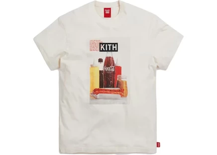 Мужская футболка KITH x Coca-Cola Hot Dog Vintage, айвори