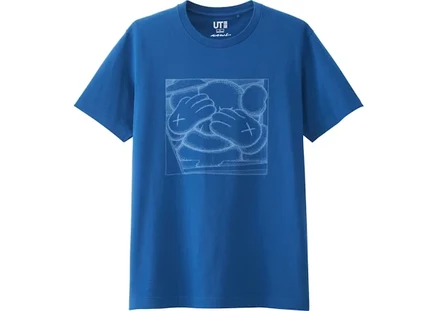 Унисекс футболка KAWS x Uniqlo Chum, синяя
