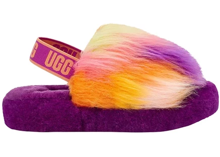 Детские сланцы Ugg Fluff Yeah Slide, тай-дай Berrylicious