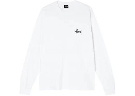 Stussy Basic Long Sleeve Tee White white